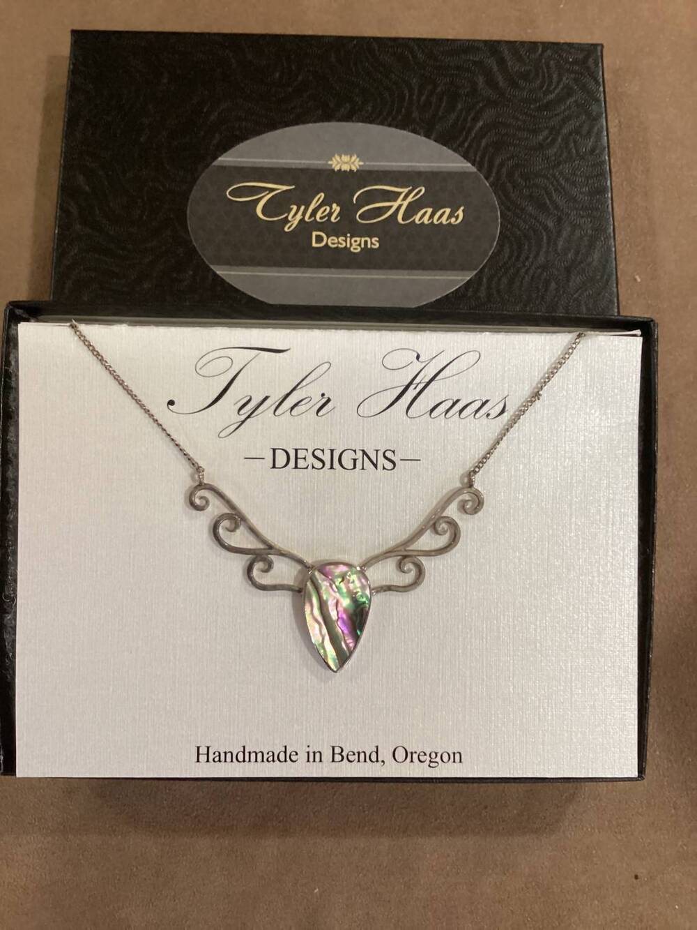 NEW TYLER HAAS fae fairy elven necklace in abalone